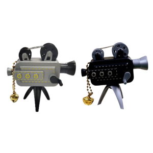 Creative Mini Projectors Keychains Key Holder for Car Key Or Bag Decoration with Retro Hand Cranked Feature