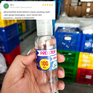 (100 PCS) Botol Presstop 100 ml Botol press on 100ml Botol 100 ml Pushtop Botol Hand Sanitizer