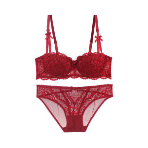 Bộ đồ lót quả ngang có gọng đệm mỏng ren gợi cảm mới S051