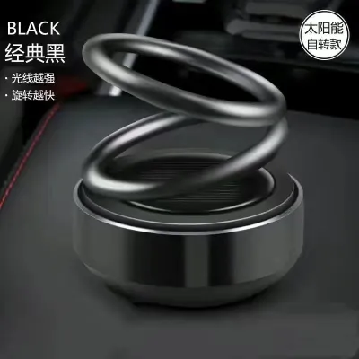 Car Aromatherapy Solar Car Air Freshener Perfume Rotating Ornaments Car Decoration Interior Air Outlet Diffuser 太阳能汽车载香薰 Hiasan Kereta