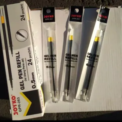 gel pen refill atau isi ulang pena jel joyko isi 24 pcs - Biru dan hitam terbaru