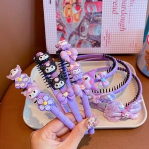 Cartoon Cute Sanrio Kuromi Headband Girl Non Slip Headband Childrens Birthday Gift