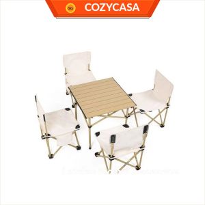 【COZYCASA】Foldable Outdoor Table and Chair Set Portable Camping Picnic Furniture
