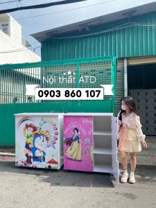 Tủ nhựa trẻ em 2 cánh 3 ngăn lớn siêu đẹp bền- tủ quần áo cho bé in 3d mẫu đẹp hcm