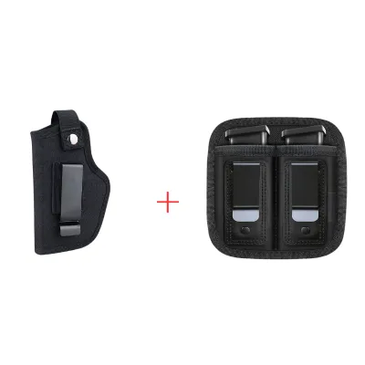 Universal Double Pouch for 9mm .40 .45 IWB Ho/lster IWB Holster Concealed Carry Case with Clip