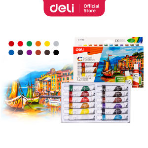 Deli Gousache / Cat Guas 5/12/24 Warna Kemasan Kotak 12ml EC11-5 EC11-12 EC11-24