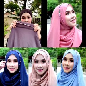 ฮิญาบสวมสำเร็จครั่งเดียว รุ่นเรนโบว์