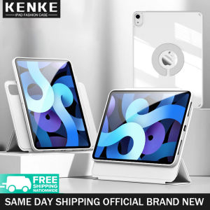 KENKE iPad Case Transparent 720° Magnetic Removable Acrylic Anti-bending Case for iPad Air 5 2022 Air 4 2020 iPad Pro 11 2020 2021 7th 8th 9th gen Mini 6 7 2021 Cover Smart Detachable Magnetic Cover and Full Apple Pencil 2 New Case