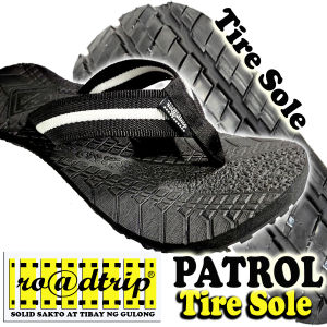 Roadtrip Patrol Buddy - Tire sole flip-flops for men Durable non slip quality outdoor slippers for men Marikina sandals