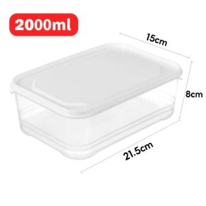 17 MILE 5PCS PP Food Grade Fresh-keeping Box Microwave Sealed Transparent Refrigerator Storage Box Organize