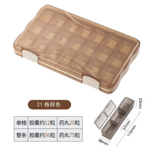 21/28 Slots Kotak Obat 7 Hari Tempat Obat Harian 7 Days Pill Medicine Box Weekly Tablet Holder Storage Pill Box