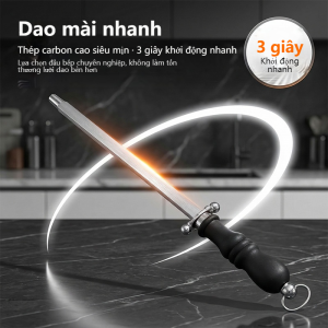 Cây Liếc Dao Thép Cacbon - Hỗ Trợ Mài Sắc Bén Không Hỏng Lưỡi Dùng Cho Dao Kéo