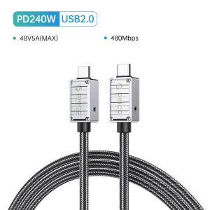 ORICO 40Gbps USB4 Cable C TO UCB C 240w Thunder 3 Type-C Fast Charging Wire 8k 60hz TV Box for Mobile Tablet Laptop