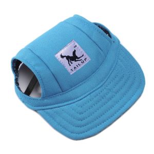 PERNEAKY Outdoor Headdress Adjustable Chin Strap with Ear Holes Sun Protection Baseball Cap Sunbonnet Dog Visor Hats