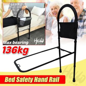Height Adjustable Bedside Safety Handle Adult for Elderly Bed Rail Fasten Strap Support Handle with Included Organizer Pouch Senior Bed Assist Rail  (Tool-Free Assembly) SH027