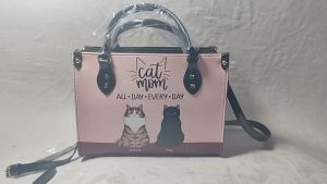 AliExpress Giáng sinh nữ PU Túi da đeo chéo/xách tay dung tích lớn in hình quái vật lông xanh hoạt hình đặt hàng từ 1 chiếc.