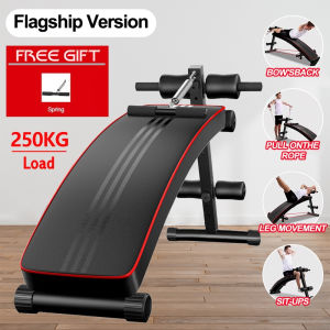 Bench Press Supine Board Abdominal Muscle Board Multifunctional Abdominal Retractor Sit-up Fitness Equipment Sporting Goods (with exercise rope)