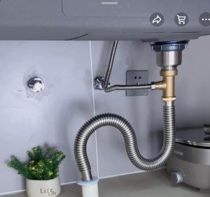 BỘ XI PHÔNG CHẬU RỬA CHÉN DÂY CẤP INOXBỘ XẢ CHẬU CHÉN PHI 140.