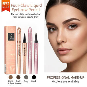 【Sweat-Proof/Smudge-Resistant】4-Prong Microblading Eyebrow Pen Waterproof Eyebrow Pen Microblading Pencil Long-Lasting Brow Makeup Smudge-Proof Brow Pen