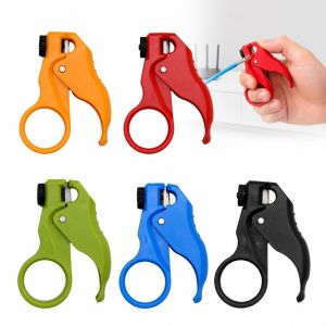 YYLINGX Ring Finger Grip Mini Wire Stripper One-Handed Spring Assisted Crimper Pliers Portable Wire Cutter Multi Tools for Cat5e-Cat8 Network Cable