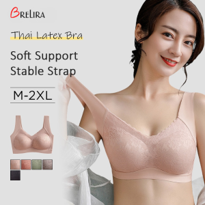 【SINGABRALETTE】Seamless Bra Push Up Lift Anti-Sagging Adjustable Wide Straps Breathable Support Comfort Thai Latex Underwear Women Activewear Lingerie