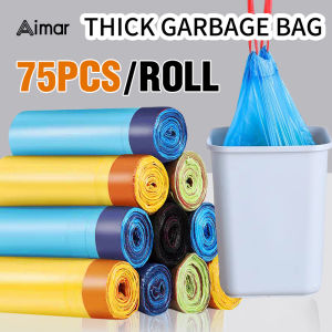 Drawstring Garbage Bag 15pcs/Roll trash bag Thickened Automatic Closing Kitchen Garbage Bag