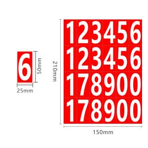 Decal Dán Số Từ 0 đến 9 (5cm*2.5cm) Không Thấm Nước. Tem Số Dán Đánh Số Đồ Dùng