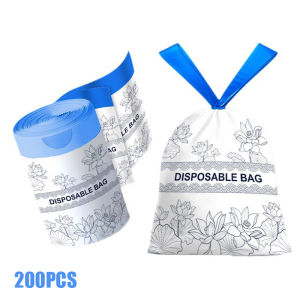 SG [READY STOCK]Drawstring Garbage Bag Is Water Leak-Proof 100pcs Tough Bag Of 45 * 45cm  Thickened Plastic Trash Bags