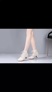Fashion Womens Boots for Square Dance Sailor Dance Modern Dance Ballroom Dance Outdoor Rubber Sole Short Boots #