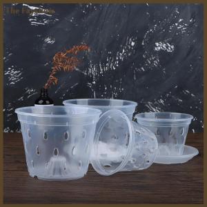 [The Fayshow] 1 cái chậu hoa chậu trồng cây trong vườn chậu thoát nước có lỗ trong suốt giỏ hoa phong lan nhựa thoáng khí phụ kiện chậu hoa