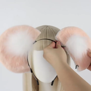 Role Play Mouses Ear Hairband Woman Teens Handmade Headbands for Movie Enthusiasts Animes Theme Gatherings Hairband