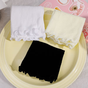 【♡Lovely girls house♡】Women Thin Breathable Socks Summer Solid Color Lace Mid-Tube Socks