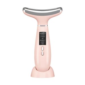 Ice Compress Neck Beauty Device LED Light Therapy Microcurrent Vibration Face And Neck Lifting Massager Neck Wrinkle Remover
