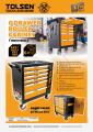 Tolsen Industrial Tool Carrier 6 Drawer Roller Cabinet (840X465X885mm) with Brake Swivel Castor 80306. 