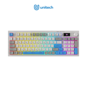 Keyboard Gaming Kabel Unitech Alpharion X1 Membran Switch + Display + Knob Volume + Rainbow Light
