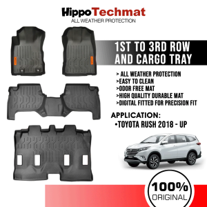 Toyota Rush 2018 to 2025 Hippo Techmat Deep Dish Floor Matting Thailand Made ( Accessories )