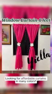 PARES PARES na Kulay ng Kurtina Plain Fuchsia Pink Non Ring Curtain House & School Decoration - Door Window Shelves Board Divider Barrier even in Vehicles can use to cover from sunlight (from small size curtain to big sizes)