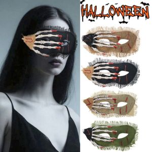 VERIDIAI Party Props Halloween Eye Patch Cosplay Eye  Halloween Skull Hand  Creative Funny Half Face  Women