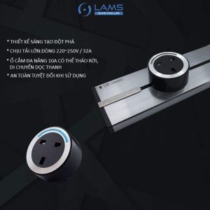 Ổ cắm điện thông minh gắn tường cao cấp 220~250V / 32A/High quality Universal Power Track Socket Aluminum Removable Modular Power Track Socket