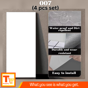 4PCS/SET WATERPROOF GLOSSY PVC WALLPAPER STICKER WITH SELF ADHESIVE/HOME KITCHEN BATHROOM WALL FOAM STICKER/PRINTED WALLPAPER