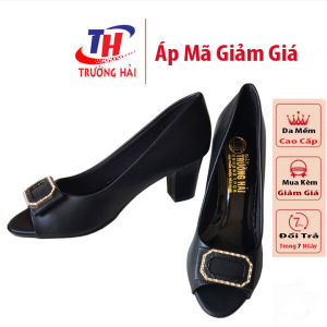 Giày cao gót nữ hở mũi gót trụ 5cm TH CG046