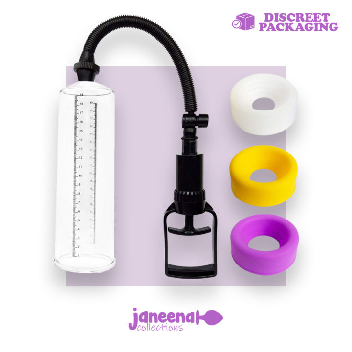 Janeena High Vacuum Waterproof Growth Power Pro Penis Pump with 3