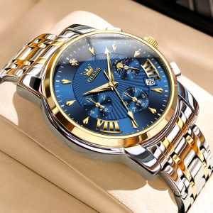 Mens Watch Business Three Eyes Calendar Casual Watch High End Temperament Quartz Non Mechanical Watch