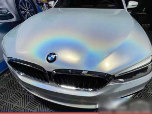 LASER RAINBOW WHITE Car / MC Wrap Sticker