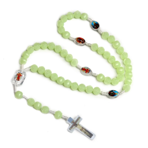 glowing in Dark Rosary Necklace Hangable Christmas Party Church