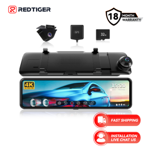 REDTIGER T700 4K UHD 360° Dash Cam 24H Parking Mode Car DVR & Recorder