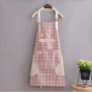 Apron Celemek Masak Barista Dapur Motif Garis Waterproof CM011