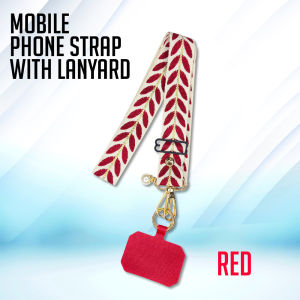 Print Digital Adjustable Crossbody Mobile Phone Strap Embroided Pattern Design