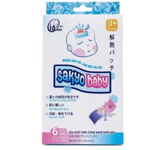 Miếng Dán Gel Làm Mát Hạ Sốt YosakyBaby Nhật Bản Đổi Màu Theo Nhiệt Độ – Dùng Cho Trẻ Em & Người Lớn Miếng Dán Hạ Nhiệt
