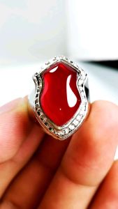 Batu Akik Red Carnelian Super Kristal GIWANG AIR LUBER Hight Quality